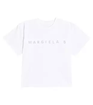 Хлопковая футболка MM6 Maison Margiela, белый