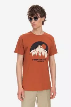 Хлопковая футболка Nature Fjallraven, оранжевый