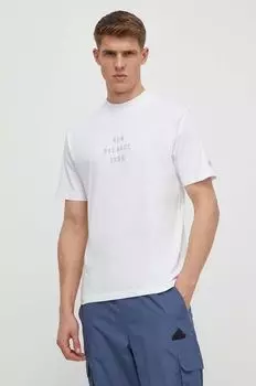 Хлопковая футболка New Balance, белый