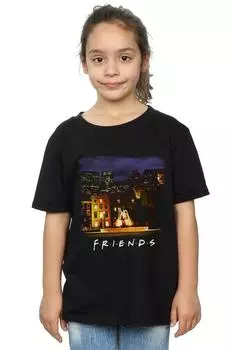 Хлопковая футболка Nighttime Fountain Friends, черный