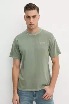 Хлопковая футболка Pepe Jeans ARIS, зеленый