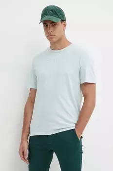 Хлопковая футболка Pepe Jeans, бирюзовый