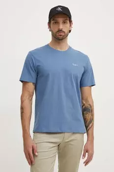 Хлопковая футболка Pepe Jeans Connor, синий