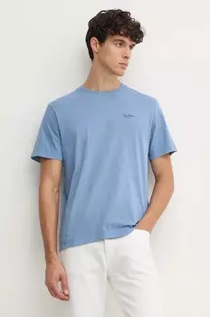 Хлопковая футболка Pepe Jeans Jacko, синий
