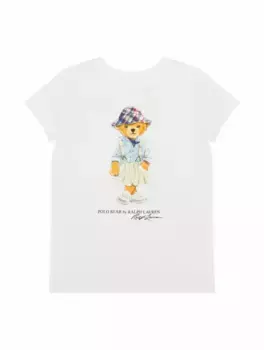 Хлопковая футболка Polo Bear Ralph Lauren, белый