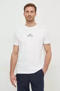Хлопковая футболка Polo Ralph Lauren, белый