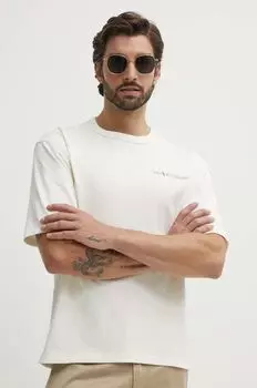 Хлопковая футболка Polo Ralph Lauren, бежевый