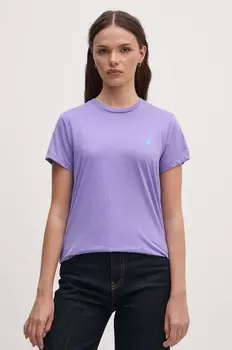Хлопковая футболка Polo Ralph Lauren, фиолетовый