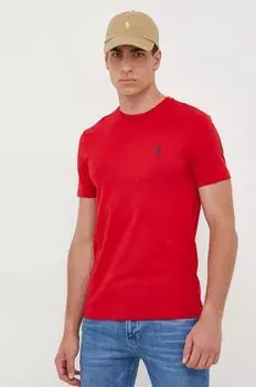 Хлопковая футболка Polo Ralph Lauren, красный