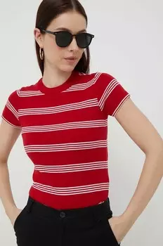 Хлопковая футболка Polo Ralph Lauren, красный