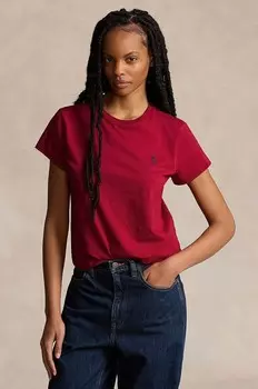 Хлопковая футболка Polo Ralph Lauren, красный