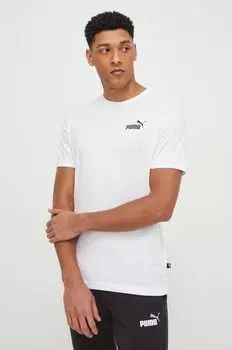 Хлопковая футболка Puma, белый