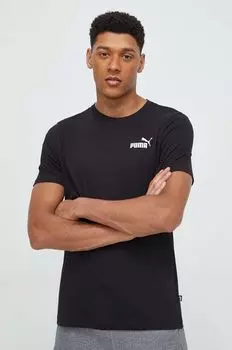 Хлопковая футболка Puma, черный