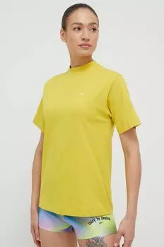 Хлопковая футболка Puma, желтый