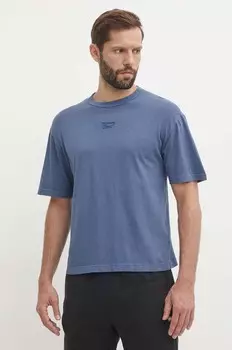 Хлопковая футболка Reebok, синий