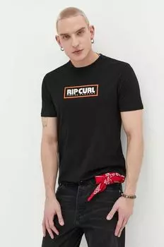 Хлопковая футболка Rip Curl, черный