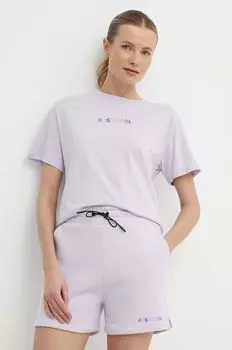 Хлопковая футболка Rossignol, фиолетовый