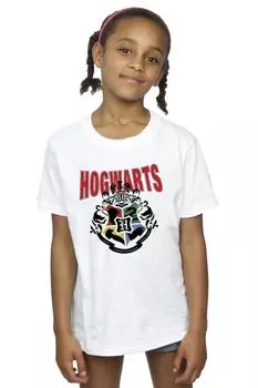 Хлопковая футболка с эмблемой Хогвартса Harry Potter, белый