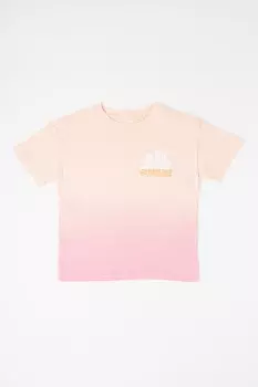 Хлопковая футболка с градиентом Gap, белый