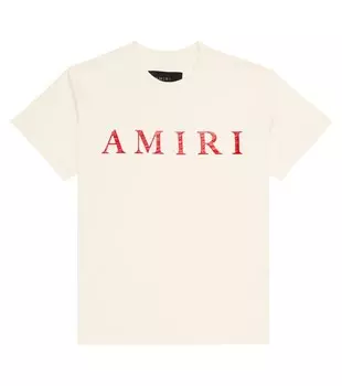 Хлопковая футболка с логотипом Amiri, белый