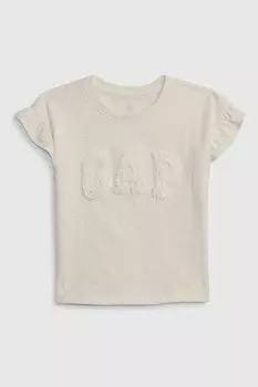 Хлопковая футболка с логотипом Gap, белый