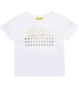 Хлопковая футболка с логотипом Golden Goose, белый