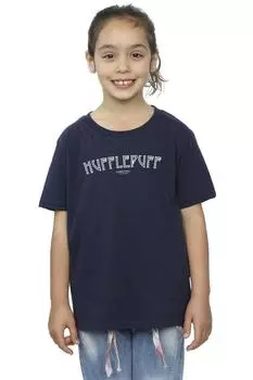 Хлопковая футболка с логотипом Хаффлпаффа Harry Potter, темно-синий