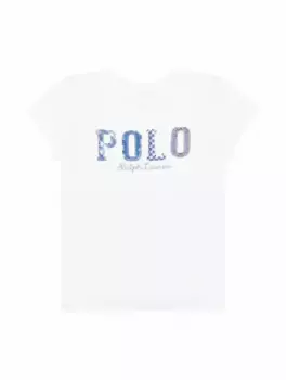 Хлопковая футболка с логотипом Ralph Lauren, белый