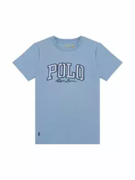 Хлопковая футболка с логотипом Ralph Lauren, синий