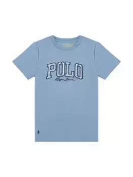 Хлопковая футболка с логотипом Ralph Lauren, синий