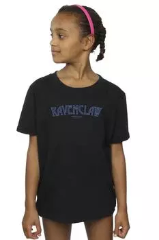 Хлопковая футболка с логотипом Ravenclaw Harry Potter, черный
