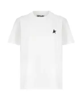 Хлопковая футболка с логотипом в виде звезды Golden Goose, белый