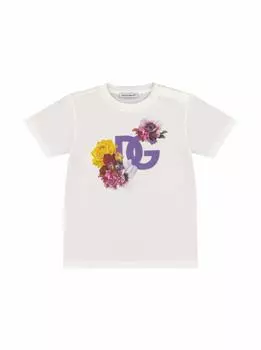 Хлопковая футболка с принтом Dolce&Gabbana