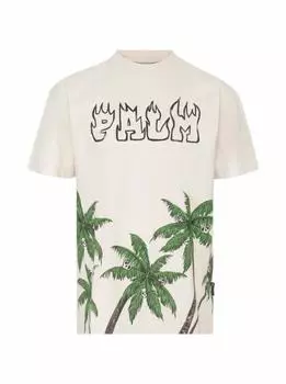 Хлопковая футболка с принтом Palm Angels