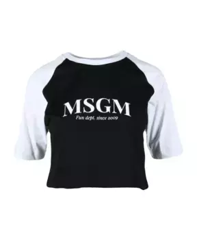 Хлопковая футболка с уникальным дизайном. Msgm, черный
