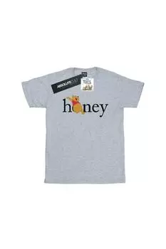 Хлопковая футболка с Винни-Пухом Honey Disney, серый