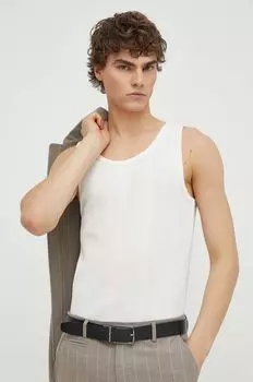 Хлопковая футболка Salars Samsoe Samsoe, белый