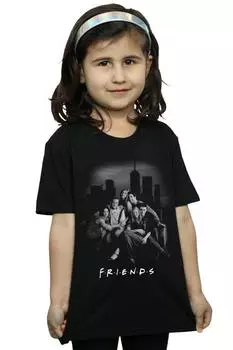 Хлопковая футболка Skyline для группового фото Friends, черный