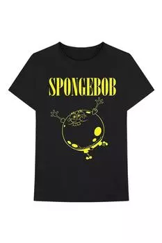 Хлопковая футболка SpongeBob SquarePants, черный