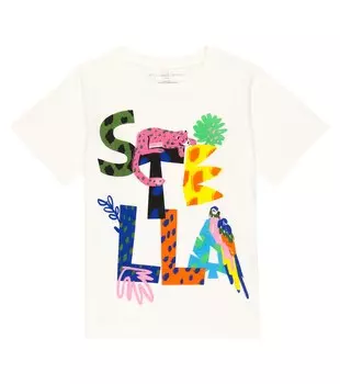 Хлопковая футболка Stella McCartney Kids, разноцветный