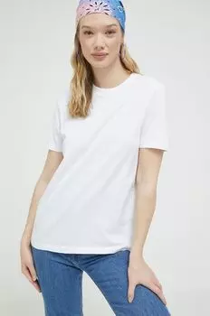Хлопковая футболка Superdry, белый