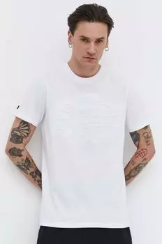 Хлопковая футболка Superdry, белый