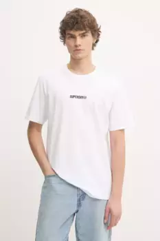 Хлопковая футболка Superdry, белый