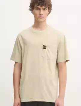 Хлопковая футболка Superdry, бежевый