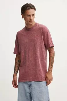 Хлопковая футболка Superdry, бордовый