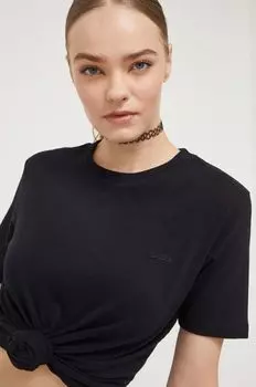 Хлопковая футболка Superdry, черный