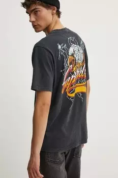 Хлопковая футболка Superdry, черный
