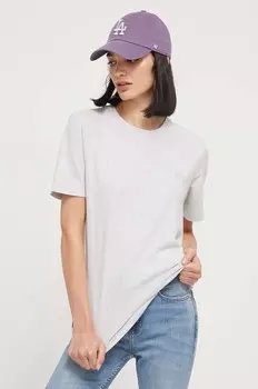 Хлопковая футболка Superdry, серый