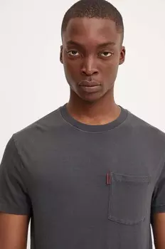 Хлопковая футболка Superdry, серый