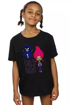 Хлопковая футболка Teen Titans Go Night DC Comics, черный